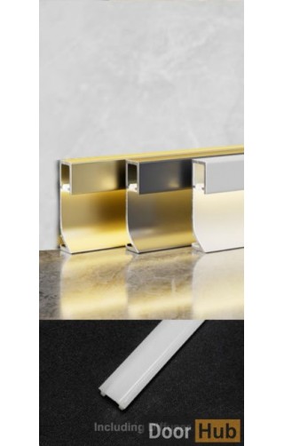 5cm Surface-Mounted LED Skirting | FLL-A-9-A5 Visible Light Baseboard | DoorHub UAE